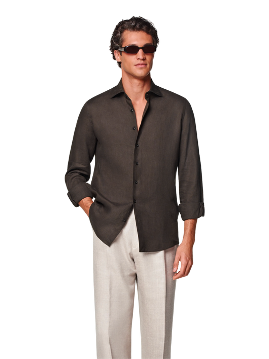 Brown Linen Shirt
