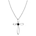 Load image into Gallery viewer, Dazzlingrock Collection 4mm Round Black Diamond Solitaire Twisted Criss Cross Pendant with 18 inch Silver Chain for Women (0.25 ctw, Color Black, Clarity Opaque) in 14K White Gold
