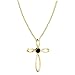 Load image into Gallery viewer, Dazzlingrock Collection 4mm Round Black Diamond Solitaire Twisted Criss Cross Pendant with 18 inch Gold Chain for Women (0.25 ctw, Color Black, Clarity Opaque) in 14K Yellow Gold
