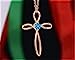 Dazzlingrock Collection 4mm Round Blue Topaz Solitaire Twisted Criss Cross Pendant with 18 inch Gold Chain for Women in 18K Rose Gold