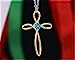 Dazzlingrock Collection 4mm Round Blue Topaz Solitaire Twisted Criss Cross Pendant with 18 inch Silver Chain for Women in 10K Yellow Gold