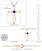 Dazzlingrock Collection 4mm Round Amethyst Solitaire Twisted Criss Cross Pendant with 18 inch Gold Chain for Women in 14K Rose Gold