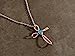 Dazzlingrock Collection 4mm Round Blue Topaz Solitaire Twisted Criss Cross Pendant with 18 inch Silver Chain for Women in 10K Rose Gold